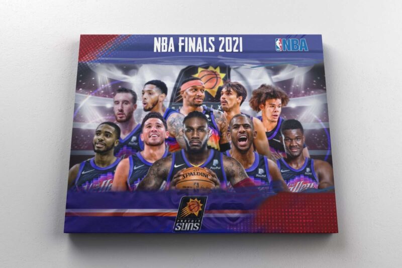 Canvas Print Phoenix Suns NBA Finals 2021 Basketball Player Devin Booker Deandre Ayton Chris Paul Jae Crowder Fan Gift Boys Room Wall Decor 1