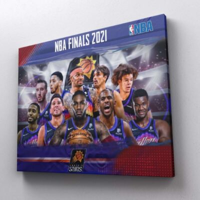 Canvas Print Phoenix Suns NBA Finals 2021 Basketball Player Devin Booker Deandre Ayton Chris Paul Jae Crowder Fan Gift Boys Room Wall Decor 2