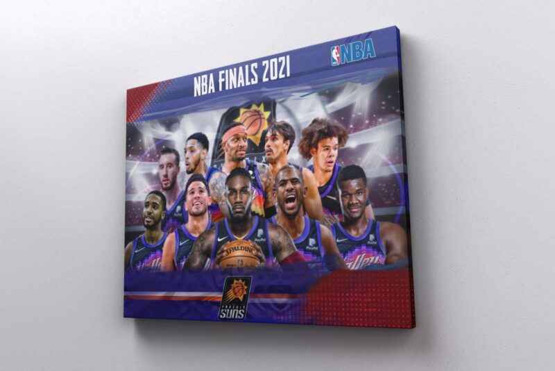 Canvas Print Phoenix Suns NBA Finals 2021 Basketball Player Devin Booker Deandre Ayton Chris Paul Jae Crowder Fan Gift Boys Room Wall Decor 2