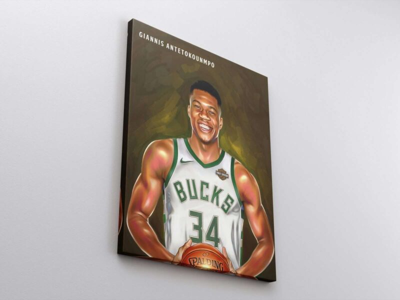 Canvas Prints Giannis Antetokounmpo Basketball Player Poster Wall Decor Milwaukee Bucks Fan Gift Boys Room NBA Art Portrait 2