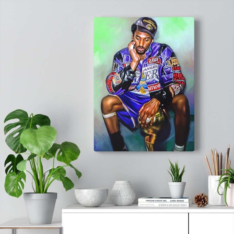 Canvas Prints Kobe Bryant Basketball Poster Basketball Art Basketball Mom Wall Decor Los Angeles Lakers Fan Gift NBA Championship 1