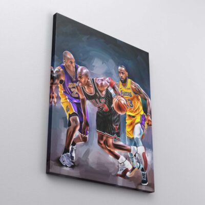 Canvas Prints Michael Jordan Kobe Bryant Lebron James Basketball Posters Sports Art Boys Room Decor Art NBA Portraits 2 scaled