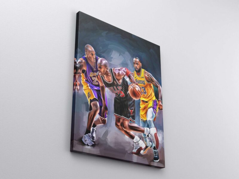 Canvas Prints Michael Jordan Kobe Bryant Lebron James Basketball Posters Sports Art Boys Room Decor Art NBA Portraits 2 scaled