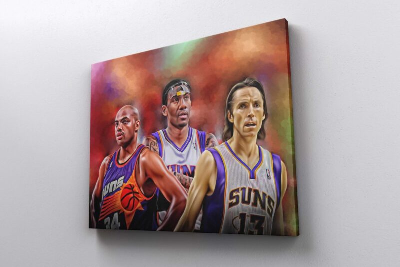 Canvas Prints Phoenix Suns NBA Basketball Players Charles Barkley Steve Nash AmarE Stoudemire Wall Decor Art Boys Room Decor 2 scaled