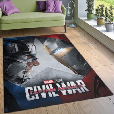 Captain America Civil War Rug 191, Gift For Fan Rug Floor Decor