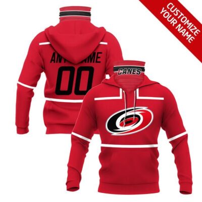 Carolina Hurricanes #00 Nhl Team Red Jersey Style Custom Number Name For Carolina Hurricanes Fans Gaiter Hoodie GH0329