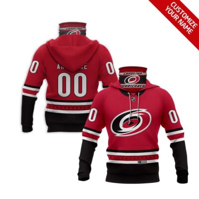 Carolina Hurricanes #00 Nhl Team Red Jersey Style Custom Number Name For Carolina Hurricanes Fans Gaiter Hoodie GH0489