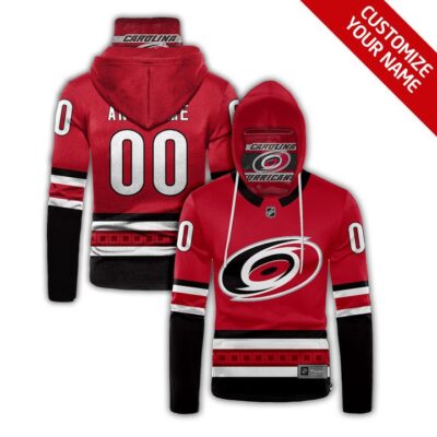 Carolina Hurricanes #00 Nhl Team Red Jersey Style Custom Number Name For Carolina Hurricanes Fans Gaiter Hoodie GH0611