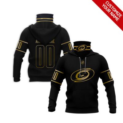 Carolina Hurricanes Nhl Ice Hockey Team Logo Black Jersey Style Custom Number Name For Hurricanes Fans Gaiter Hoodie GH0513