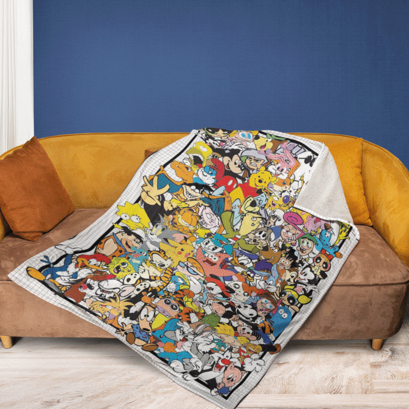 Cartoon Network In The 90s All Characters Ver3 Gifts LoverCartoon Network Gift For Fan Comfy Sofa Throw Blanket Gift 2