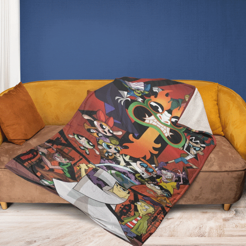 Cartoon Network In The 90s All Characters Ver5 Gifts LoverCartoon Network Gift For Fan Comfy Sofa Throw Blanket Gift 2