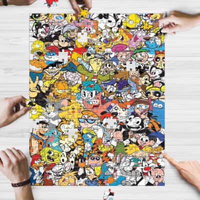 Cartoons Characters Jigsaw Puzzle Game, Cartoons Characters Fan Gift, Mickey Winnie-the-pooh Donald Duck Fan Gift 1 Cartoons Characters Fan Gift