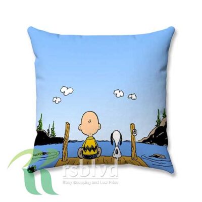 Charlie Brown And Snoopy Wallpaper Custom Pillow Case Cover