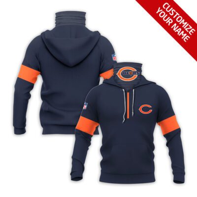 Chicago Bears Nfl American Football Team 3D Navy Jersey Style Gift For Bears Fans Gaiter Hoodie GH0854