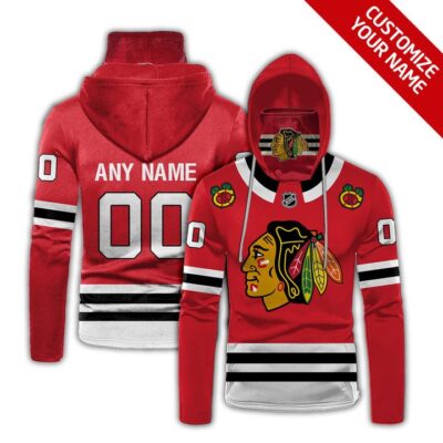 Chicago Blackhawks #00 Nhl Team Red Jersey Style Custom Number Name For Chicago Blackhawks Fans Gaiter Hoodie GH0435