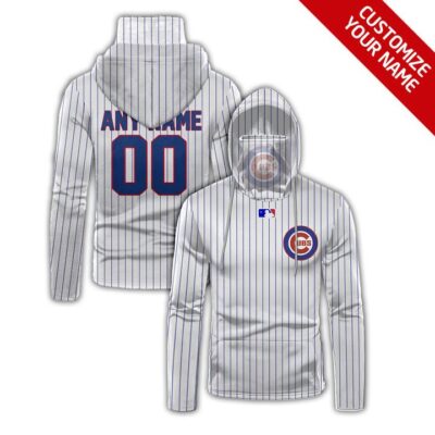 Chicago Cubs #00 3D Personalized White Jersey Style Custom Number Name For Cubs Fans Gaiter Hoodie GH0784