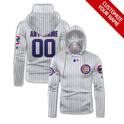 Chicago Cubs 00 White Personalized Jersey Style Custom Number Name For Chicago Cubs Fans Gaiter Hoodie GH0846