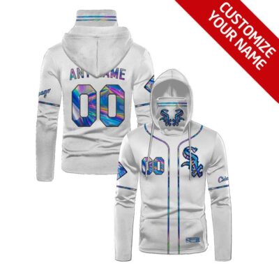 Chicago White Sox #00 3D Personalized White Jersey Style Custom Number Name For White Sox Fans Gaiter Hoodie GH0231