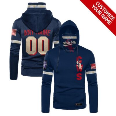 Chicago White Sox #00 Mlb Team Dark Blue Jersey Style Custom Number Name For Chicago White Sox Fans Gaiter Hoodie GH0678