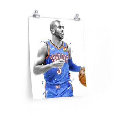 Chris Paul Oklahoma Poster, Canvas, Basketball Print, Sports Wall Art 1 Canvas