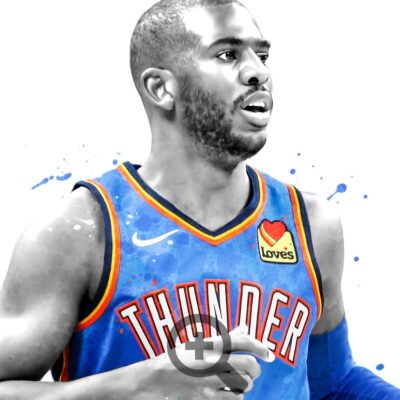 Chris Paul Oklahoma Poster, Canvas, Basketball Print, Sports Wall Art 2 Basketball Print