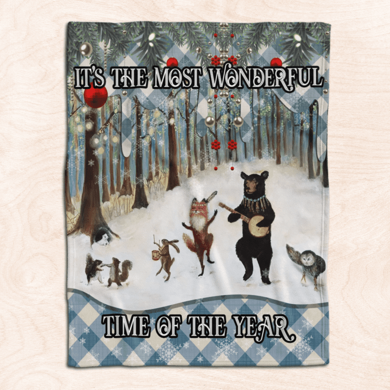Christmas Its the most wonderful time of the year Comfy Sofa Throw Blanket Gift 1