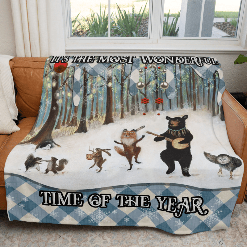 Christmas Its the most wonderful time of the year Comfy Sofa Throw Blanket Gift 2