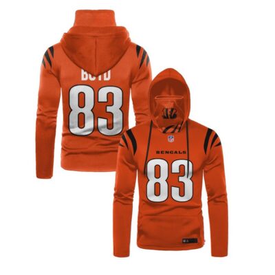 Cincinnati Bengals Tyler Boyd 83 Nfl American Football Team 3D Orange Jersey Gift For Bengals Fans Gaiter Hoodie GH0898