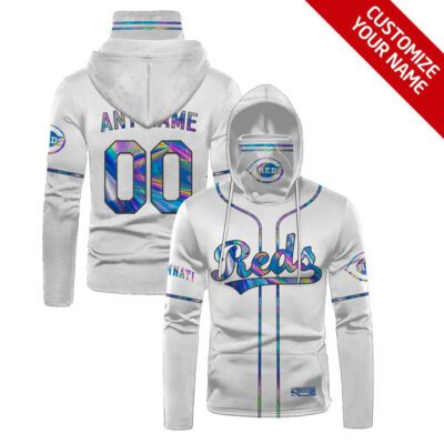 Cincinnati Reds Mlb Baseball Team White Personalized Number Name Jersey Style Gift For Reds Fans Gaiter Hoodie GH0732