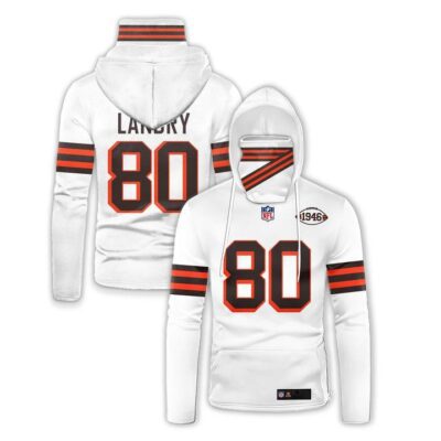 Cleveland Browns Jarvis Landry #80 Nfl Great Player 3D Black Jersey Style Gift For Browns Fans Gaiter Hoodie GH0819