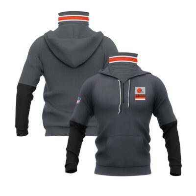 Cleveland Browns Nfl American Football 3D Silver Jersey Style Gift For Browns Fans Gaiter Hoodie GH0859
