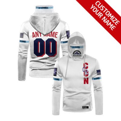 Colorado Rockies Mlb Baseball Team Logo White Jersey Style Custom Number Name For Rockies Fans Gaiter Hoodie GH0655