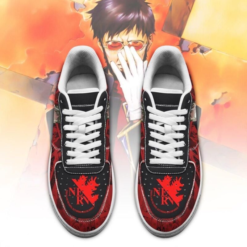 Comander Gendo Ikari Sneakers Neon Genesis Evangelion Shoes Air Force 1 Sneakers 1