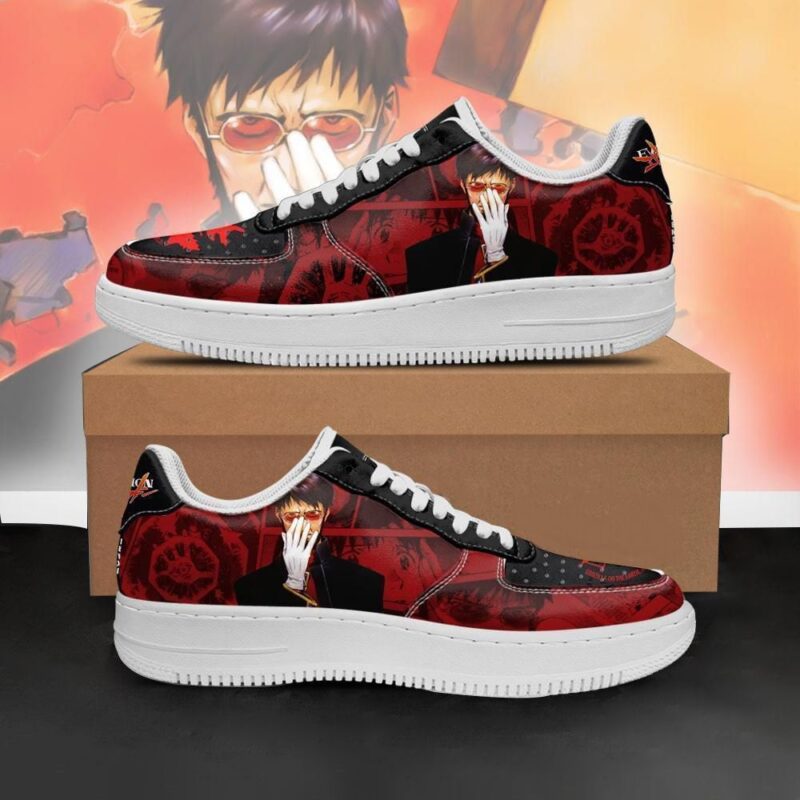 Comander Gendo Ikari Sneakers Neon Genesis Evangelion Shoes Air Force 1 Sneakers