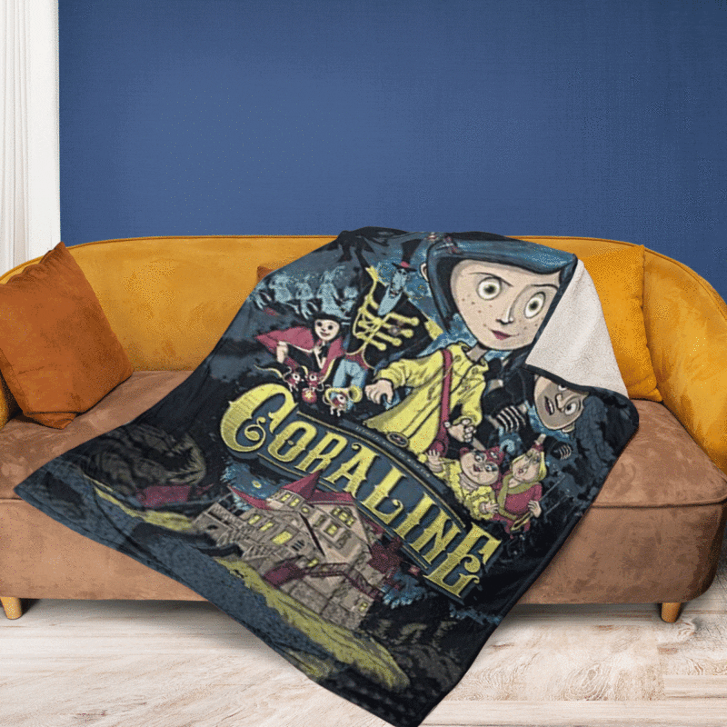 Coraline Gift For Fan Comfy Sofa Throw Blanket Gift