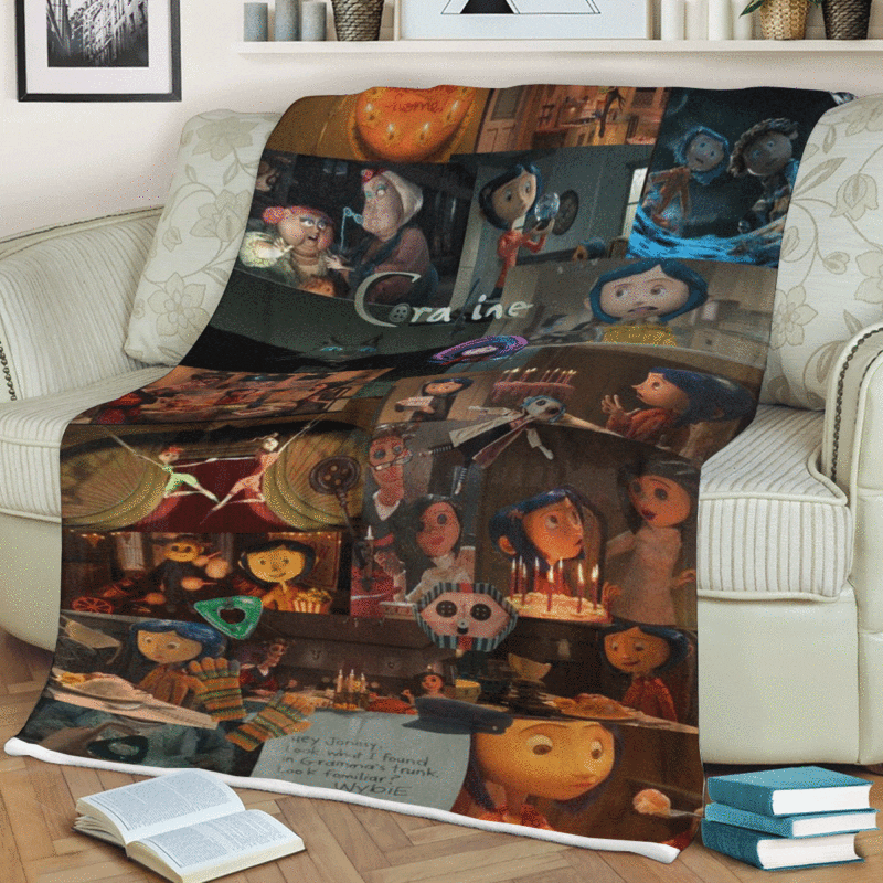 Coraline A Stop-motion Animated Dark Fiction Film Ver2 Gift Lover Comfy Sofa Throw Blanket Gift