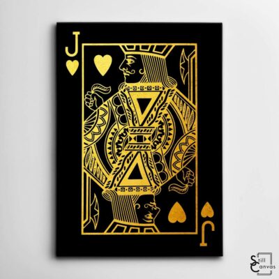 Creative Canvas Art - Jack Playing Cards Black & Gold Texture Fashion Wall Art Framed Canvas Poster Print 2 Creative Canvas Art Jack Playing Cards Black amp Gold Texture Fashion Wall Art Framed Canvas Poster Print 2