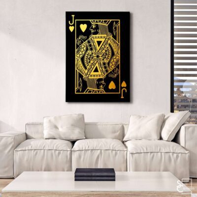 Creative Canvas Art - Jack Playing Cards Black & Gold Texture Fashion Wall Art Framed Canvas Poster Print 3 Creative Canvas Art Jack Playing Cards Black amp Gold Texture Fashion Wall Art Framed Canvas Poster Print 3