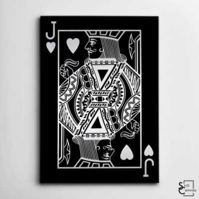 Creative Canvas Art - Jack Playing Cards Black & Silver Texture Fashion Wall Art Framed Canvas Poster Print 2 Creative Canvas Art Jack Playing Cards Black amp Silver Texture Fashion Wall Art Framed Canvas Poster Print 2