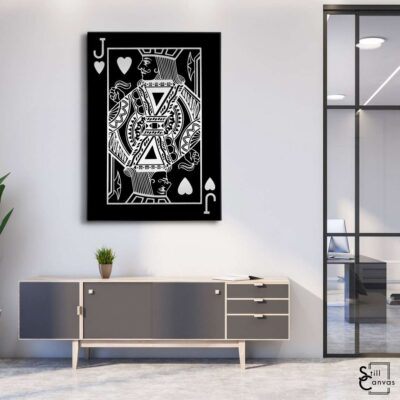 Creative Canvas Art - Jack Playing Cards Black & Silver Texture Fashion Wall Art Framed Canvas Poster Print 3 Creative Canvas Art Jack Playing Cards Black amp Silver Texture Fashion Wall Art Framed Canvas Poster Print 3