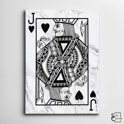 Creative Canvas Art - Jack Playing Cards White Marble Texture Fashion Wall Art Framed Canvas Poster Print 2 Creative Canvas Art Jack Playing Cards White Marble Texture Fashion Wall Art Framed Canvas Poster Print 2