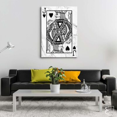Creative Canvas Art - Jack Playing Cards White Marble Texture Fashion Wall Art Framed Canvas Poster Print 3 Creative Canvas Art Jack Playing Cards White Marble Texture Fashion Wall Art Framed Canvas Poster Print 3