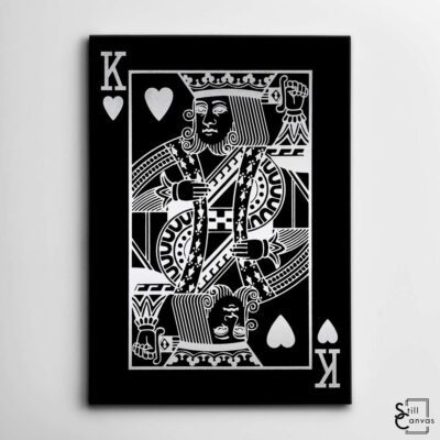 Creative Canvas Art - King Playing Cards Black & Silver Texture Fashion Wall Art Framed Canvas Poster Print 2 Creative Canvas Art King Playing Cards Black amp Silver Texture Fashion Wall Art Framed Canvas Poster Print 2