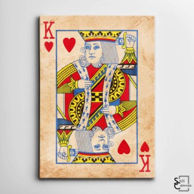 Creative Canvas Art - King Playing Cards Coffee Stained Texture Fashion Wall Art Framed Canvas Poster Print 2 Creative Canvas Art King Playing Cards Coffee Stained Texture Fashion Wall Art Framed Canvas Poster Print 2