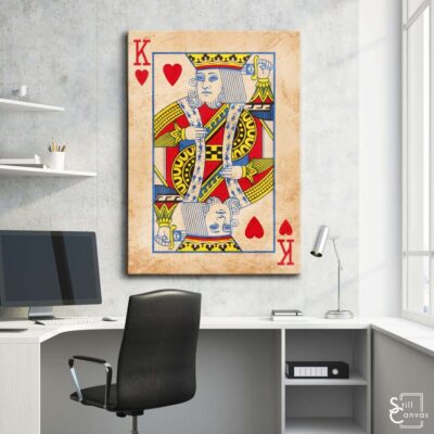 Creative Canvas Art - King Playing Cards Coffee Stained Texture Fashion Wall Art Framed Canvas Poster Print 3 Creative Canvas Art King Playing Cards Coffee Stained Texture Fashion Wall Art Framed Canvas Poster Print 3