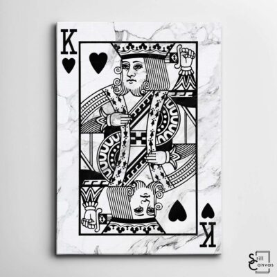 Creative Canvas Art - King Playing Cards White Marble Texture Fashion Wall Art Framed Canvas Poster Print 2 Creative Canvas Art King Playing Cards White Marble Texture Fashion Wall Art Framed Canvas Poster Print 2