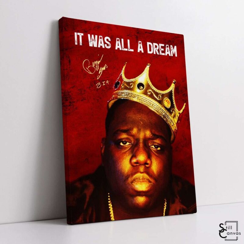 Creative Canvas Art The Notorious B.I.G. Biggie Smalls It Was All A Dream Wall Art Framed Canvas Poster Print 1
