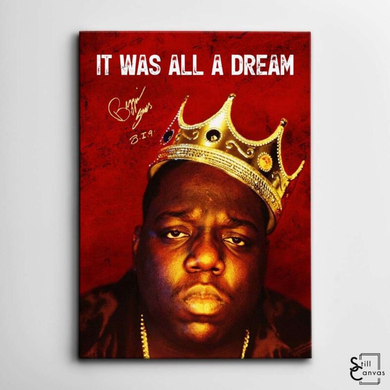 Creative Canvas Art The Notorious B.I.G. Biggie Smalls It Was All A Dream Wall Art Framed Canvas Poster Print 2