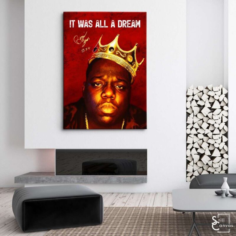 Creative Canvas Art The Notorious B.I.G. Biggie Smalls It Was All A Dream Wall Art Framed Canvas Poster Print 3