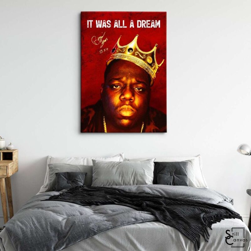Creative Canvas Art - The Notorious B.I.G. Biggie Smalls It Was All A Dream Wall Art Framed Canvas Poster Print